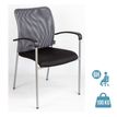 MT MTGA-3157 - Silla - reposabrazos - plástico, aluminio, tejido - gris