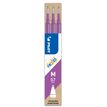 Pilot FriXion Ball - Relleno - no permanente - púrpura - tinta termosensible - 0.7 mm - medio (paquete de 3)
