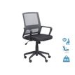 OfficePro LIBERTY 01 - Silla - reposabrazos - inclinación - giratorio - tejido, malla - gris, negro