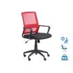 OfficePro LIBERTY 01 - Silla - reposabrazos - inclinación - giratorio - tejido, malla - negro, rojo