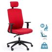 OfficePro SCOTTY - Silla - operador - reposabrazos - forma de T - inclinación - giratorio - poliéster, espuma - rojo