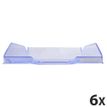 Exacompta Classic COMBO Midi - Bandeja carta - para A4 Plus - azul brillante, transparente satinado (paquete de 6)