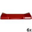 Exacompta Classic Iderama COMBO MIDI - Bandeja carta - para A4 Plus - rojo carmín brillante (paquete de 6)