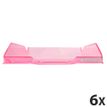 Exacompta Linicolor COMBO MIDI - Bandeja carta - para A4 Plus - glossy transparent carmine red (paquete de 6)