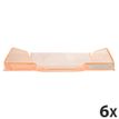 Exacompta Classic COMBO Midi - Bandeja carta - para A4 Plus - glossy transparent orange (paquete de 6)