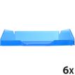 Exacompta Classic Linicolor COMBO MIDI - Bandeja carta - para A4 Plus - turquesa traslúcido (paquete de 6)