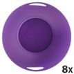 Exacompta Linicolor ECOBIN - Cesto de basura - 15 L - asas - polipropileno (PP) - morado translúcido - paquete de 8
