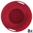 Exacompta Linicolor ECOBIN - Cesto de basura - 15 L - asas - polipropileno (PP) - translucent red carmin - paquete de 8