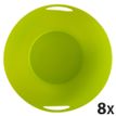 Exacompta Linicolor ECOBIN - Cesto de basura - 15 L - asas - polipropileno (PP) - translucent anise green - paquete de 8