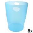 Exacompta ECOBIN Classic Linicolor - Cesto de basura - 15 L - asas - polipropileno (PP) - turquesa traslúcido - paquete de 8