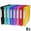 Exacompta Exabox - Archivo de caja - ancho de la espina: 40 mm - para A4 - capacidad: 350 hojas - mottled colors, assorted (paquete de 8)