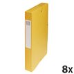 Exacompta Exabox - Archivo de caja - ancho de la espina: 40 mm - para A4 - capacidad: 350 hojas - amarillo moteado (paquete de 8)