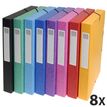 Exacompta Exabox - Archivo de caja - ancho de la espina: 25 mm - para A4 - capacidad: 200 hojas - mottled colors, assorted (paquete de 8)