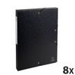 Exacompta Exabox - Archivo de caja - ancho de la espina: 25 mm - para A4 - capacidad: 200 hojas - negro moteado (paquete de 8)