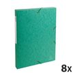 Exacompta Exabox - Archivo de caja - ancho de la espina: 25 mm - para A4 - capacidad: 200 hojas - verde moteado (paquete de 8)
