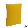 Exacompta Exabox - Archivo de caja - ancho de la espina: 25 mm - para A4 - capacidad: 200 hojas - amarillo moteado (paquete de 8)
