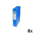 Exacompta Exabox - Archivo de caja - ancho de la espina: 60 mm - para A4 - capacidad: 500 hojas - azul moteado (paquete de 8)