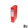 Exacompta Exabox - Archivo de caja - ancho de la espina: 60 mm - para A4 - capacidad: 500 hojas - rojo moteado (paquete de 8)