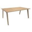 Burocean Woody Manager - Escritorio - rectangular - roble claro - blanco base