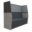 Burocean IN'TEAM - Banquette bench - 3 asientos - tejido, melamine coated particle board, wool fabric, combustion modified high resilience foam (CMHR), melamine foam - gris jaspeado