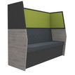 Burocean IN'TEAM - Banquette bench - 3 asientos - tejido, melamine coated particle board, wool fabric, combustion modified high resilience foam (CMHR), melamine foam - carthusian green