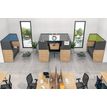 3253310170070-Banquette acoustique IN'TEAM - L170 x H 150 x P170 cm - 3 places - structure chêne gris et car-P_400001903_4-3