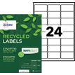 Avery Recycled Labels - Blanco - 63.5 x 33.9 mm 2400 etiqueta(s) (100 hoja(s) x 24) etiquetas de direcciones