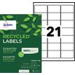 Avery QuickPEEL Recycled Labels - Blanco natural - 38.1 x 63.5 mm 2100 etiqueta(s) (100 hoja(s) x 21) etiquetas de direcciones