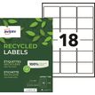 Avery - Papel reciclado - adhesivo permanente - blanco - 63.5 x 46.6 mm 1800 etiqueta(s) (100 hoja(s) x 18) etiquetas de direcciones
