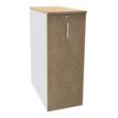 Burocean Tower - Unidad de almacenamiento - 3 baldas - melamine coated particle board - roble claro, blanco perla
