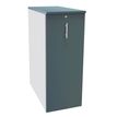 Burocean - Unidad de almacenamiento - 3 baldas - melamine coated particle board - blanco perla, arcilla azul
