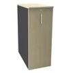Burocean - Unidad de almacenamiento - 3 baldas - melamine coated particle board - arce, antracita