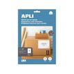 APLI - Adhesivo permanente - blanco - 210 x 148 mm 20 etiqueta(s) (10 hoja(s) x 2) fichero con eurotaladro - etiquetas