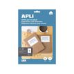 APLI Home - Adhesivo permanente - blanco - A6 (105 x 148 mm) 40 etiqueta(s) (10 hoja(s) x 4) fichero con eurotaladro - etiquetas
