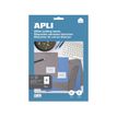 APLI - Adhesivo permanente - blanco - 105 x 74 mm 80 etiqueta(s) (10 hoja(s) x 8) fichero con eurotaladro - etiquetas
