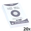 Exacompta - Tarjeta de registros - 100 x 150 mm - blanco - cuadriculado (paquete de 100)