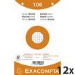 Exacompta - Tarjeta de registros - 125 x 200 mm - amarillo, rosa, verde, azure - cuadriculado (paquete de 100)