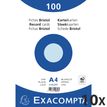 Exacompta - Tarjeta de registros - A4 - celeste - liso (paquete de 100)