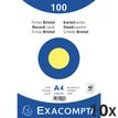 Exacompta - Tarjeta de registros - A4 - amarillo (paquete de 100)