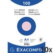Exacompta - Tarjeta de registros - A4 - rosa - liso (paquete de 100)