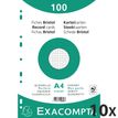 Exacompta - Tarjeta de registros - A4 - blanco - cuadriculado - varios taladros (paquete de 100)