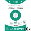 Exacompta - Tarjeta de registros - A5 - blanco - cuadriculado (paquete de 100)