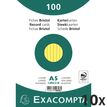 Exacompta - Tarjeta de registros - A5 - amarillo - reglado (paquete de 100)