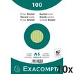 Exacompta - Tarjeta de registros - A5 - verde - reglado (paquete de 100)