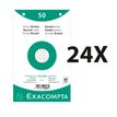 Exacompta - Tarjeta de registros - 125 x 200 mm - blanco - cuadriculado (paquete de 50)