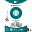 Exacompta - Tarjeta de registros - A8 - celeste - reglado (paquete de 100)