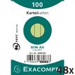 Exacompta - Tarjeta de registros - A8 - verde - reglado (paquete de 100)