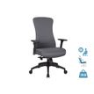 OfficePro SOMERSET - Silla - ergonómico - reposabrazos - forma de T - inclinación - giratorio - tejido, injected foam - gris