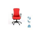 OfficePro SOMERSET - Silla - ergonómico - reposabrazos - forma de T - inclinación - giratorio - tejido, injected foam - rojo
