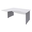 3253310106697-Bureau compact à gauche DUAL - L160 cm - Pieds alu - plateau blanc (Pieds de renfort ou caisson bout de bureau obligat-P_400009062_1-0